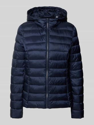 Jake*s Casual Steppjacke mit Kapuze in Dunkelblau, Gr&ouml;&szlig;e 34