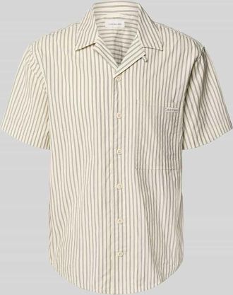 Calvin Klein Jeans Regular Fit Freizeithemd mit Brusttasche in Beige, Gr&ouml;&szlig;e L