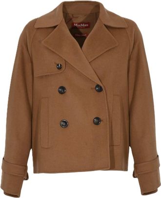 Max Mara Jassen, Dames, Bruin, 2Xs, Wol, Nupar Coat