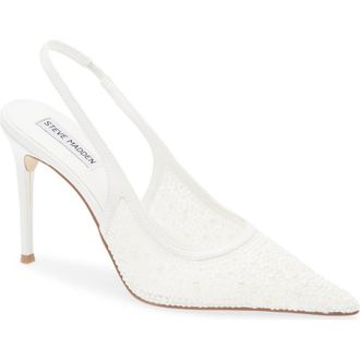 Steve Madden Reyes Pointed Toe Slingback Pump in White at Nordstrom Rack, Size 9.5