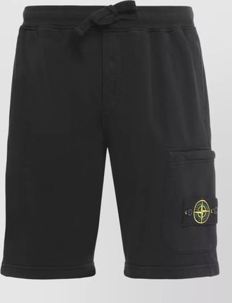 Stone Island organic cotton bermuda shorts zip thigh pocket