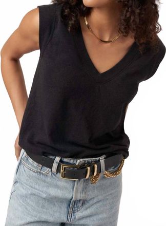 Bloomingdale's Rue V-Neck Tank In Black