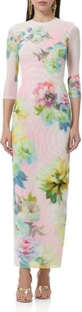AFRM Kira Floral Print Body-Con Dress in Growing Roses at Nordstrom, Size X-Small