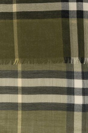 Burberry Unisex Embroidered Wool Scarf Pea Sciarpe E Foulard Scarfs