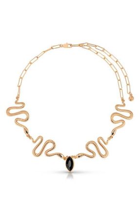 Ettika Serpentina Choker Necklace in Black at Nordstrom