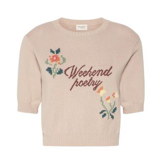 Max Mara Jersey de cuello redondo - Knitwear - Mujer - Beige - M