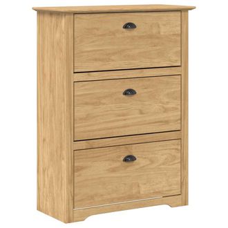 vidaXL Zapatero Bodo 80 X 35 X 118 Cm Madera De Ingenier&iacute;a Marr&oacute;n Miel Vidaxl