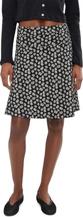 Toad&Co Chaka Skirt Womens Skirt Black And Salt Print : MD, Cotton/Jersey/Spandex