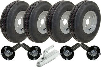 OEM Kit Remolque De Doble Eje - Parnells - 4.00-8 - Velocidad Legal - Llantas De Acero - Neum&aacute;ticos Resistentes