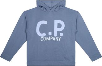 C.P. Company C.P. Company, Kids Sweatshirts, male, Blue, 6 Y, Flint Stone Hooded Sweatshirt
