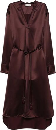 Tory Burch Jurk met gestrikte taille - Rood