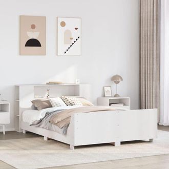 vidaXL Vidaxl - Estructura De Cama Sin Colch&oacute;n Madera De Pino Blanca 140x200 Cm