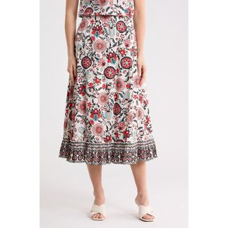 T Tahari Floral Tiered Pull-On Skirt in Garden Party Print at Nordstrom Rack, Size X-Small