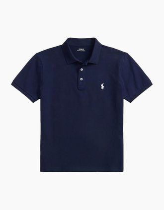 Polo Ralph Lauren Mens Polo Ralph Lauren Stretch Mesh Custom Slim Polo 038 refined Navy/Smoke - Size: 44