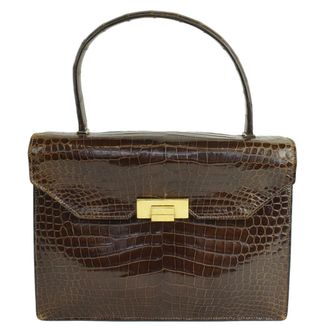 Herm&egrave;s Vintage Crocodile Top Handle Bag