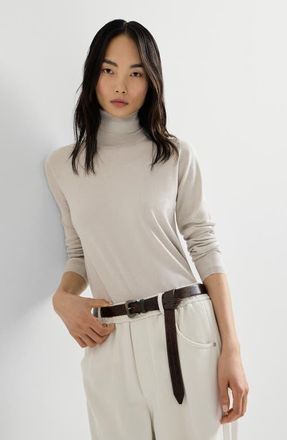 Brunello Cucinelli Cashmere and silk Sparkling sweater in Pearl Grey at Nordstrom, Size Xx-Large Eu