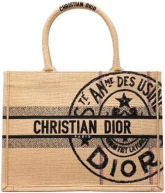 Dior Vintage, unisex, Beige, ONE Size, Jute, Pre-owned Book Tote