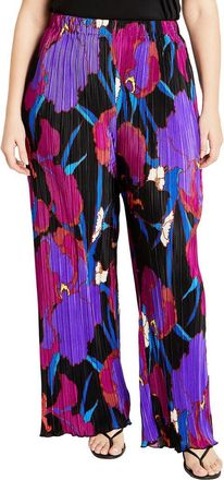 City Chic Kira Print Pants in Abstract at Nordstrom