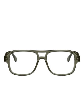 Fendi pilot-frame glasses - unisex - Plastic - 54 - Black