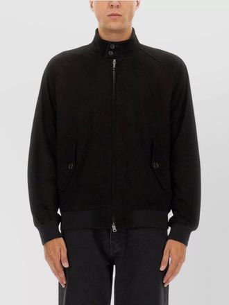 Baracuta leather harrington jacket