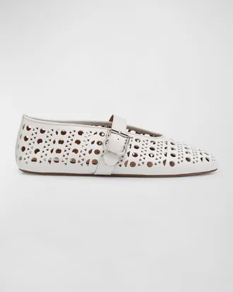 Alaia Vienne Cutout Mary Jane Ballerina Flats