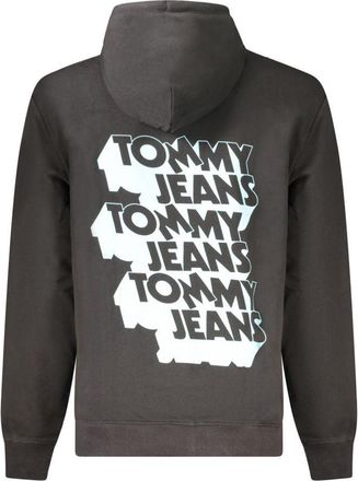 Tommy Hilfiger Logo-Embroidered Cotton Hoodie - Black