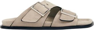 Alohas Beige Su&egrave;de Leren Sandalen - Dames - Sandalen - Beige - 36 EU - Su&egrave;de - Schoenen