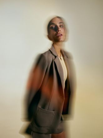 Born Living Yoga Blazer Lyssa Taupe