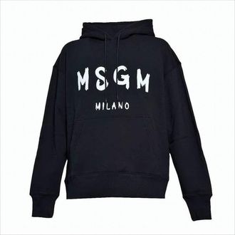 Msgm Relaxed-Fit Hoodie With Bold Graphic Print