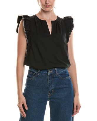 Anne Klein Flutter Sleeve Top
