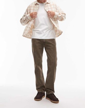 Levi's 555 - Jeans dritti vestibilità comoda marroni sovratinti-Marrone