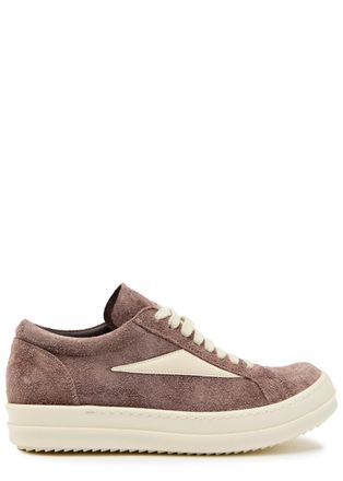 Rick Owens Vintage Panelled Brushed Suede Sneakers - Taupe - 40 (IT40/ UK7)