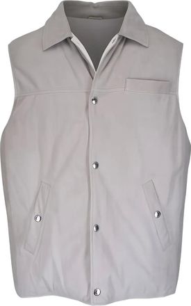 Brunello Cucinelli Gilet imbottito in pelle scamosciata - Toni neutri