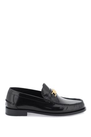 Versace Black Leather Loafers