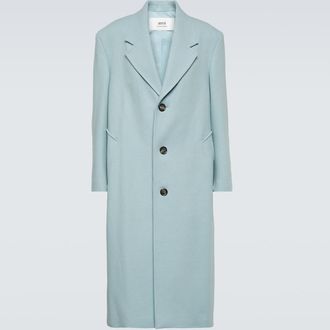 Ami Oversized wool-blend gabardine coat