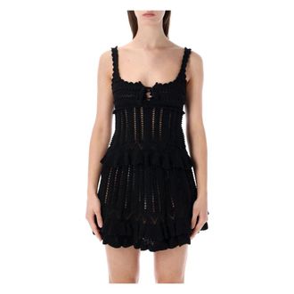 Isabel Marant Neves Ruffled Top - female - Marant &eacute;toile - Knitted Dresses - Black - M - Dresses