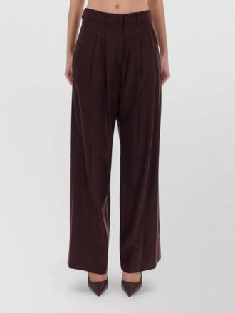 Pantaloni Torino high waist wide leg trousers with pockets