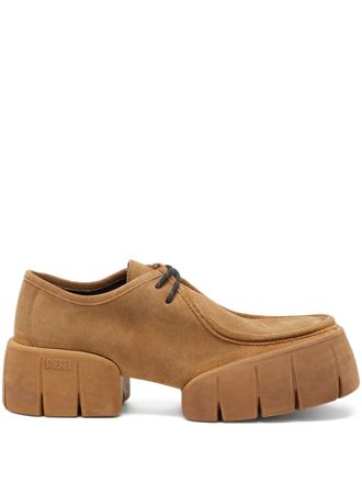 Diesel D-TEX WB suede rubber Derby shoes - Brown