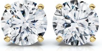 Pompeii3 1Ct TW Round Diamond Studs 14k Gold Lab Grown
