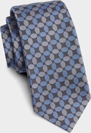 Isaia Men & apos;s Geometric Silk Tie