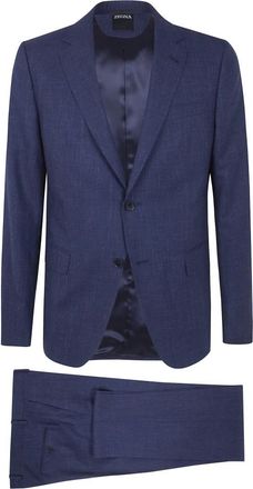 Ermenegildo Zegna Z Luxury Tailoring Suit - Heren - Business pakken - Blauw - M - Wol - Kostuums