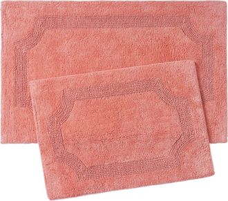 Laura Ashley Reversible Cotton Bath Rug in Coral at Nordstrom Rack