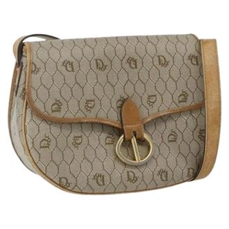 Dior Pre-owned Cross Body Bags, female, Beige, Size: ONE SIZE Pre-owned Vintage Plastic Shoulder Bag