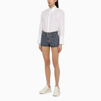 Valentino Garavani Toile Iconographe Denim Shorts