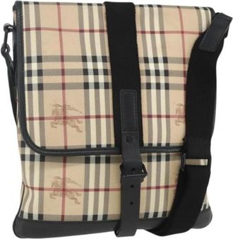 Burberry Pre-owned Cross Body Bags, female, Beige, Size: ONE SIZE Pre-owned Plastic Shoulder Bag
