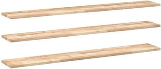 vidaXL Floating Shelves 3 pcs 140x20x2 cm Untreated Solid Wood Acacia vidaXL