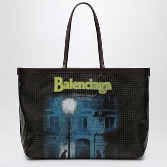 Balenciaga Select large tote in coated black canvas