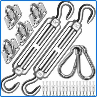 OEM Kit De Fijaci&oacute;n Para Toldos De Alta Resistencia M8, Kit De Fijaci&oacute;n De Acero Inoxidable 304 Para Toldos Triangulares Y Cuadrados, Kit De Accesorios (m