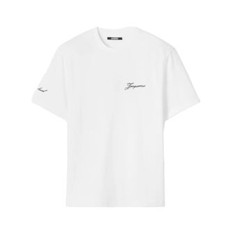 Jacquemus Mens The Courchevel High Altitude Club T-shirt - White Cotton - Size X-Large