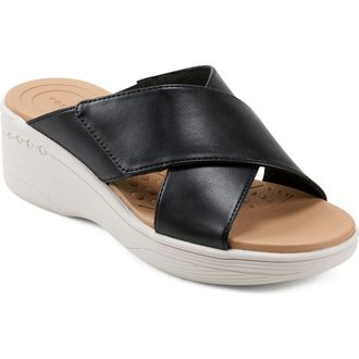 Easy Spirit Sebindie Slide Sandal in Black at Nordstrom Rack, Size 7.5